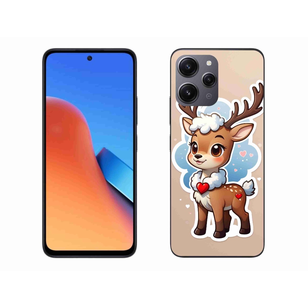 Gél borítás mmCase a Xiaomi Redmi 12-hez - rajzfilm rénszarvas