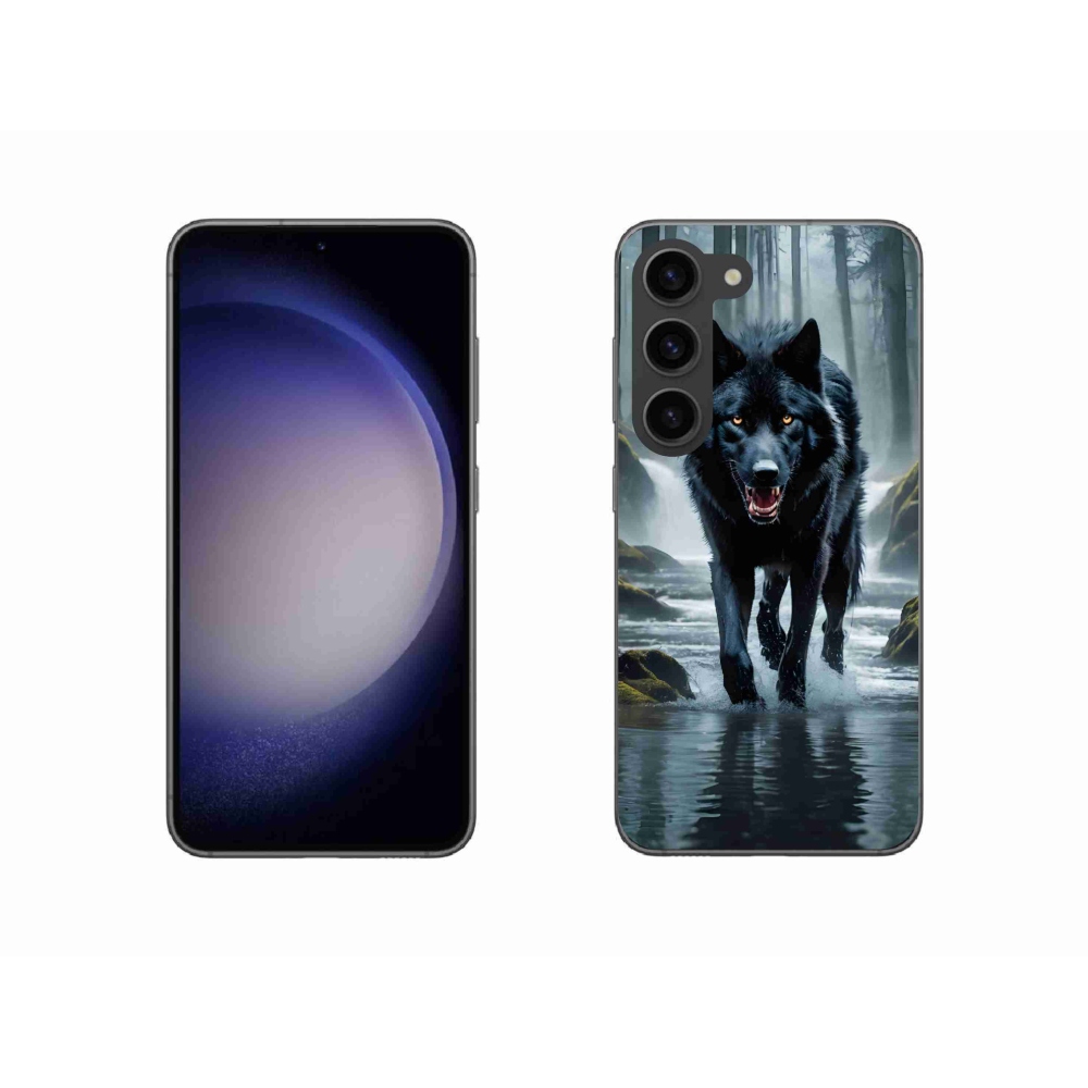 Gél védőhuzat mmCase Samsung Galaxy S23 5G - fekete farkas