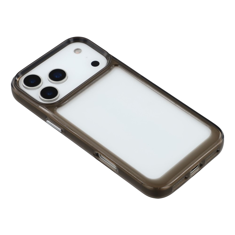 Gél tok fix hátlappal iPhone 17 Pro Max készülékhez - fekete