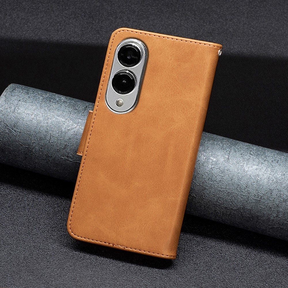 Könyvtáska tok Samsung Galaxy S25 Edge készülékhez - sárga