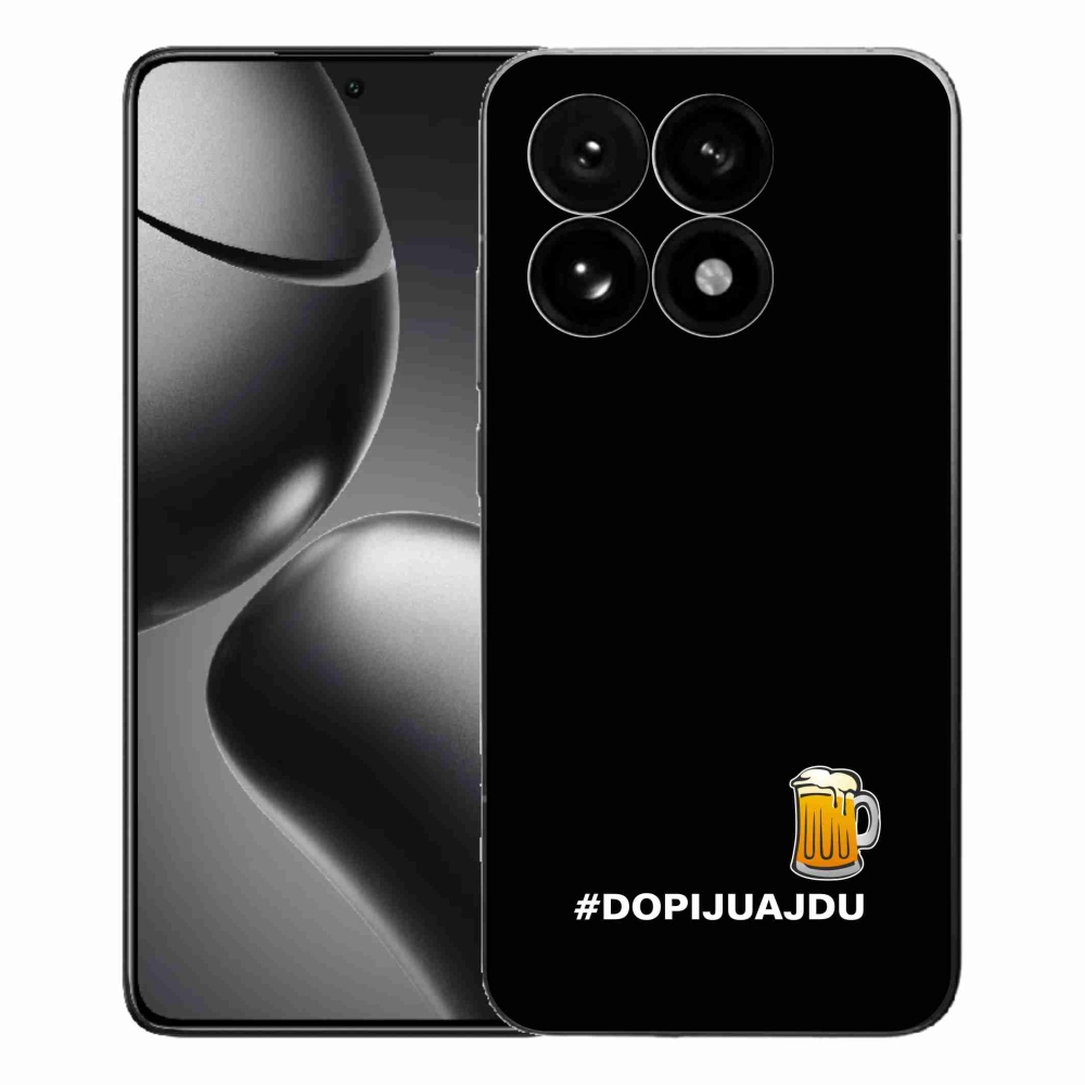 Gél borító mmCase a Xiaomi 15T-hez - sör motívum 1 fekete háttérrel