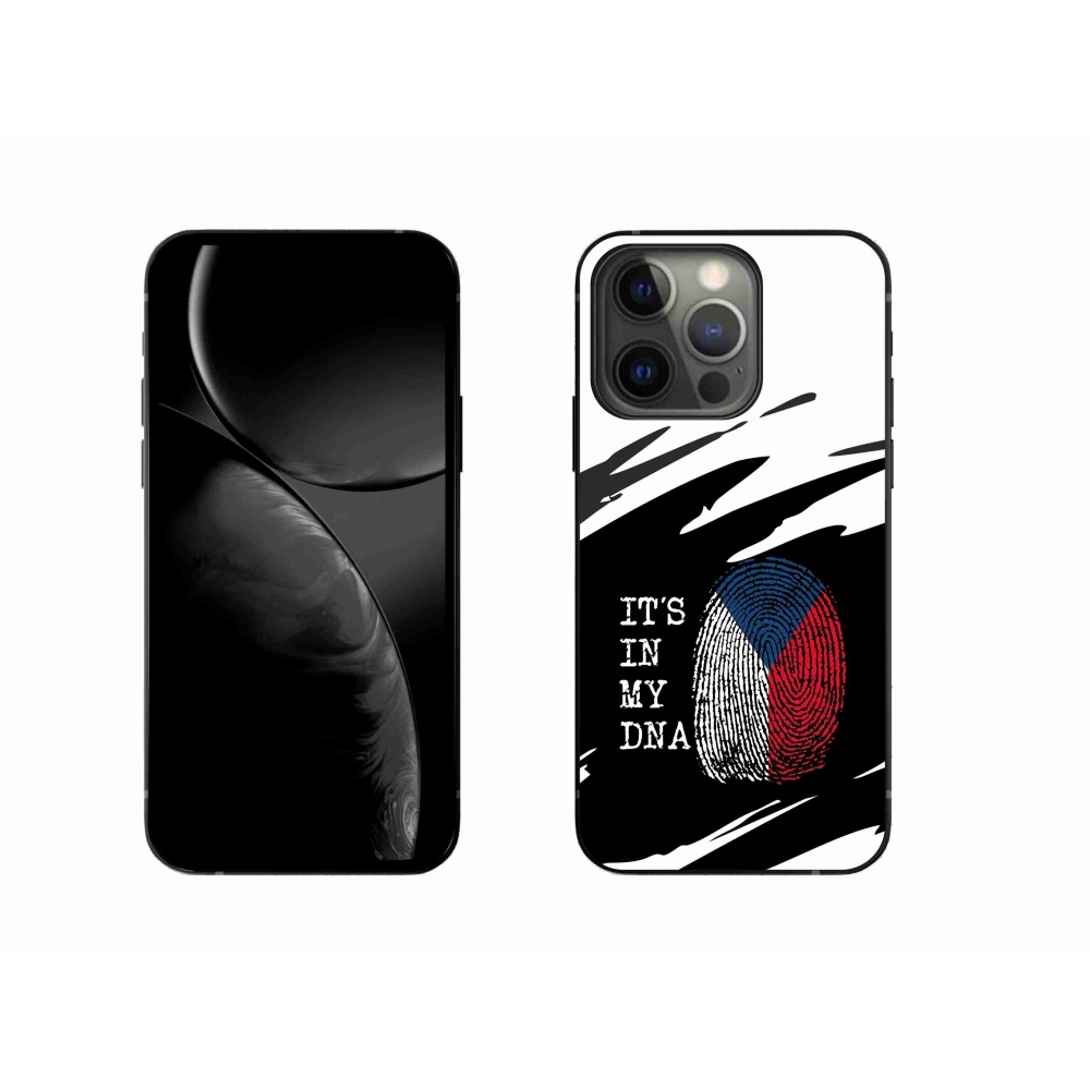 Zselés borítás mmCase iPhone 13 Pro 6.1 - zászlós ujjlenyomat fekete és fehér háttérrel