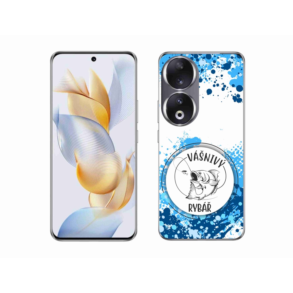 Gél borító mmCase a Honor 90-hez - szenvedélyes halász fehér háttérrel