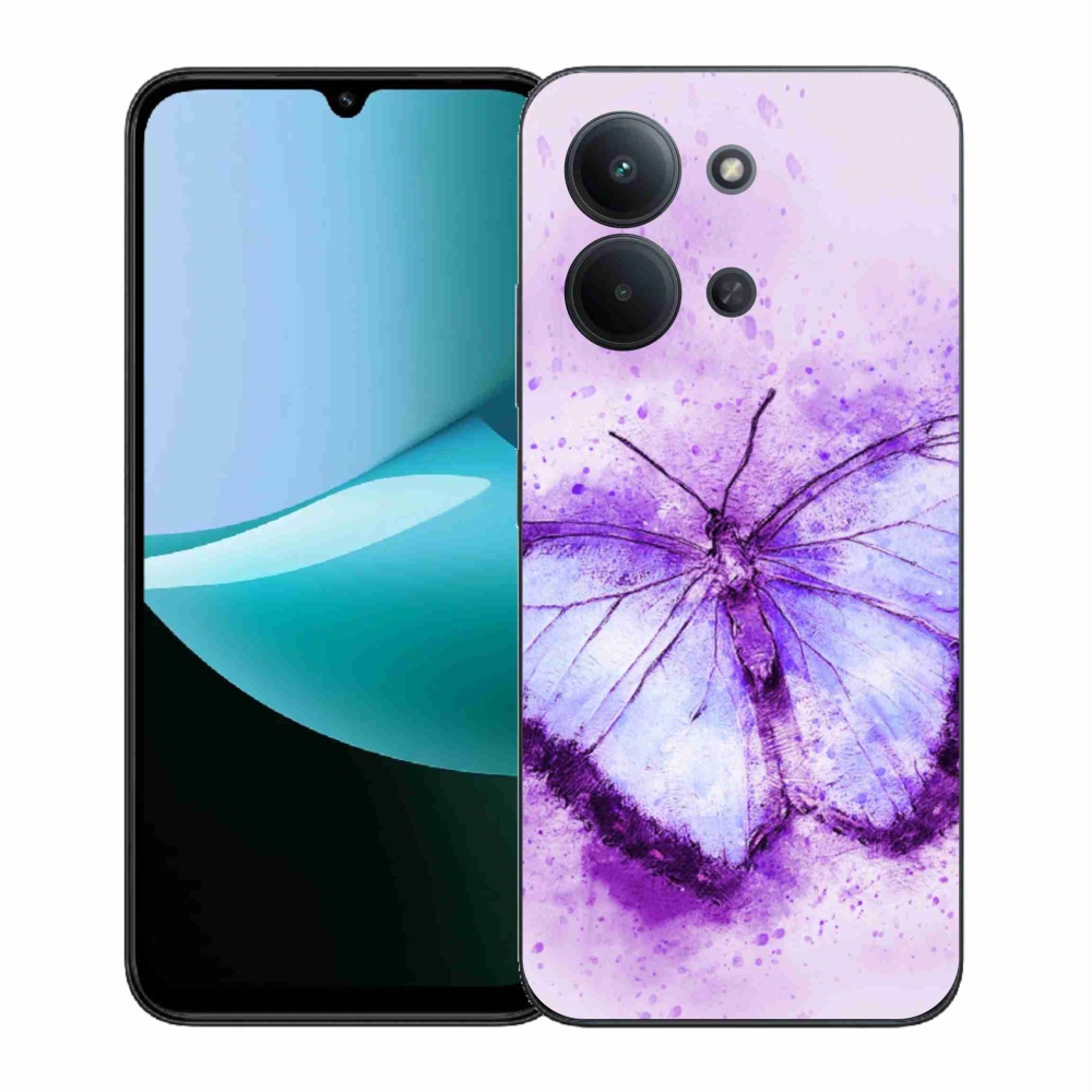 Gél borítás mmCase a Xiaomi Redmi 15C 4G (171mm)/Poco C85 4G (171mm) - lila pillangóhoz