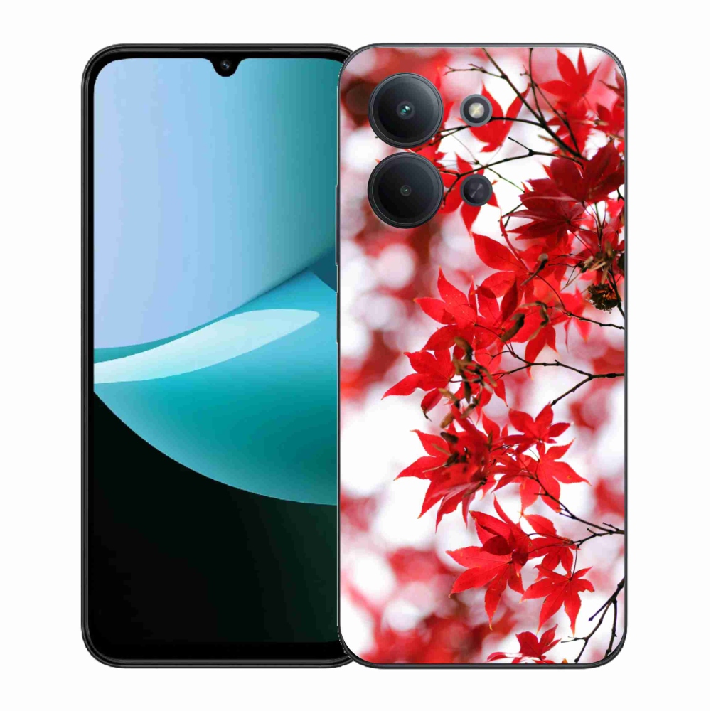 Gél borítás mmCase a Xiaomi Redmi 15C 4G (171mm)/Poco C85 4G (171mm) - piros levelek