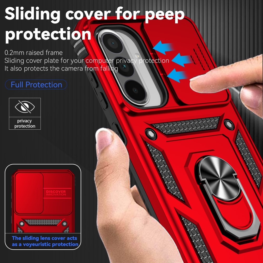 Gyűrűálló borítás Samsung Galaxy A36 5G készülékhez - piros