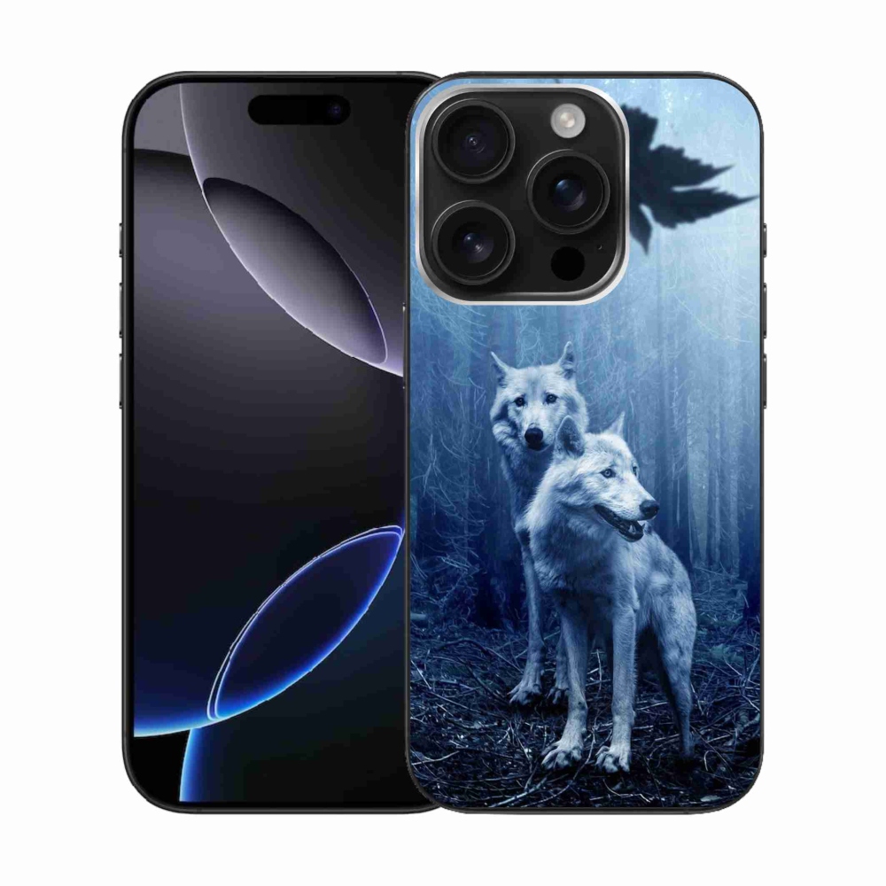 Zselés borítás mmCase iPhone 16 Pro készülékhez - farkasok az erdőben