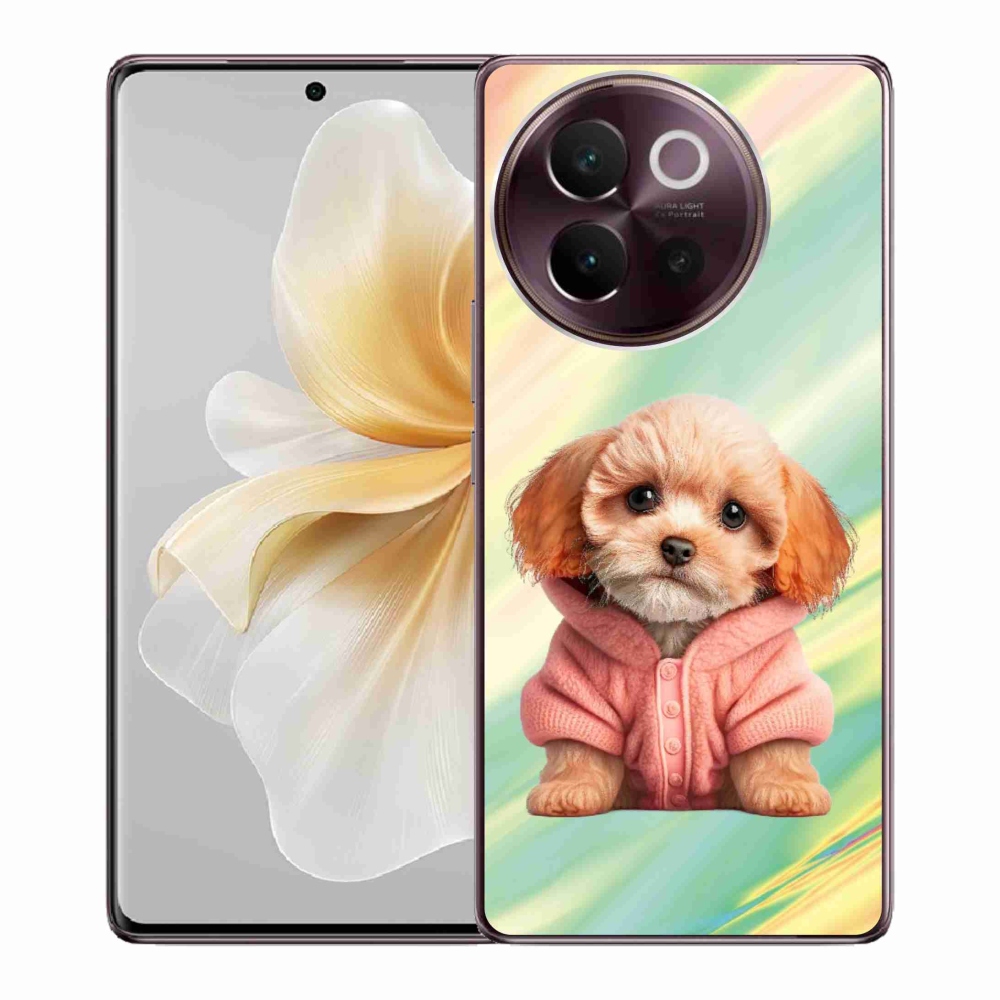 Gél borítás mmCase a Vivo V40 Lite 5G készülékhez - pulóveres kiskutya