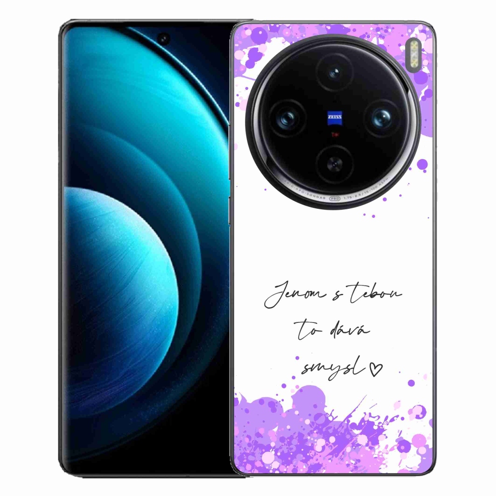 Gél borító mmCase Vivo X100 Pro 5G - szerelem szöveg fehér háttérrel