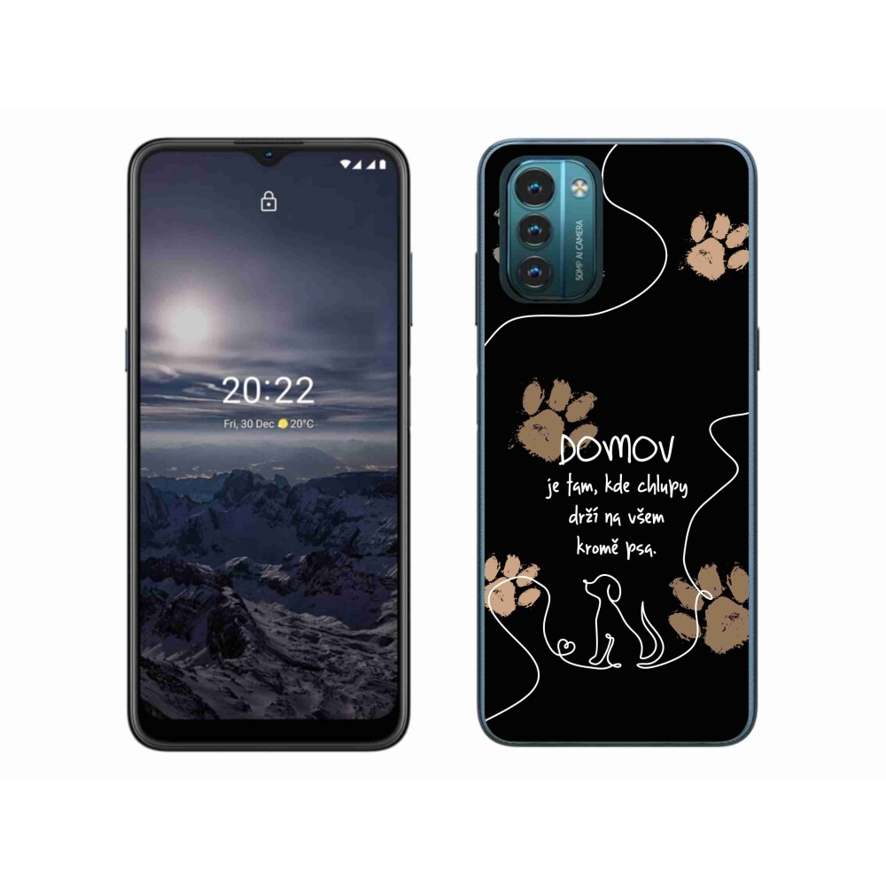 Zselés borítás mmCase a Nokia G11/G21 készülékhez - kutya motívum fekete háttérrel