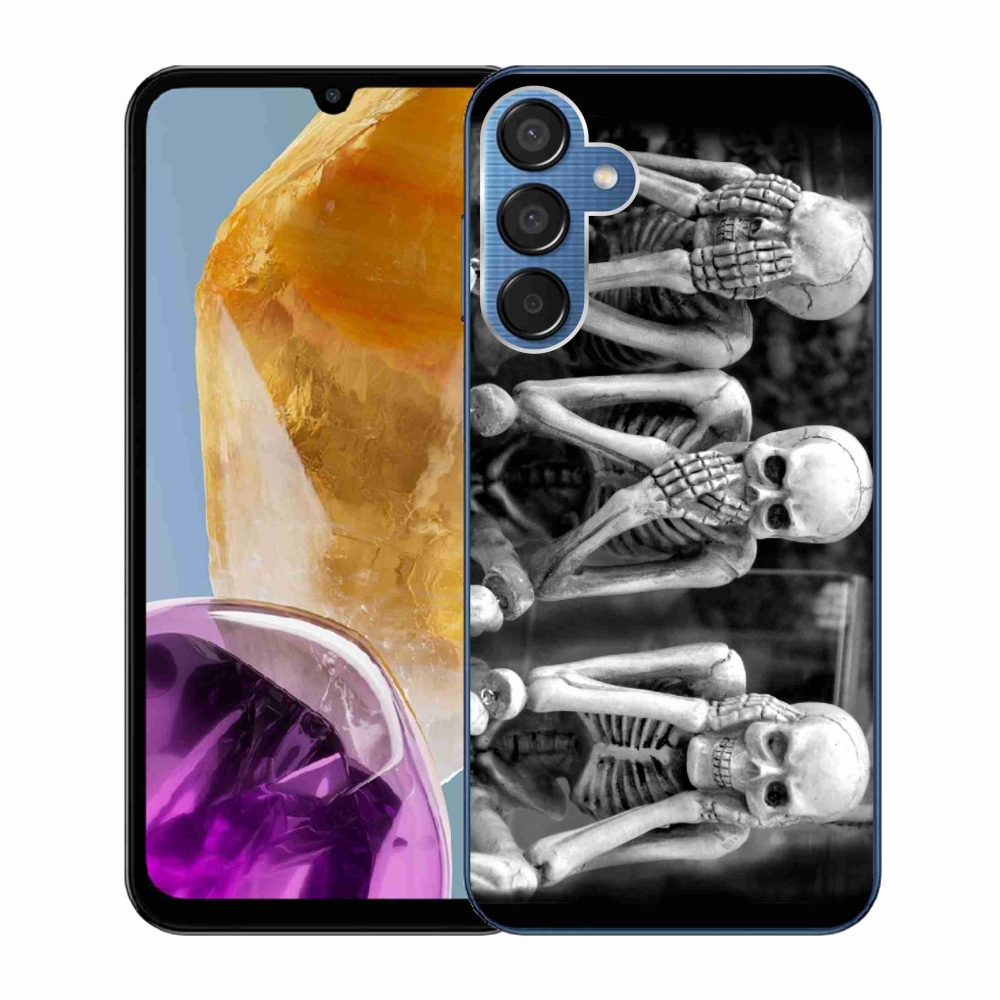 Zselés borítás mmCase Samsung Galaxy M15 5G - csontvázakhoz