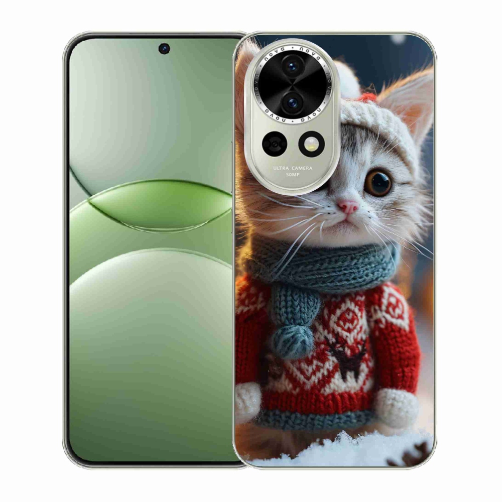 Gél borítás mmCase a Huawei Nova 13 5G számára - cica pulóverben