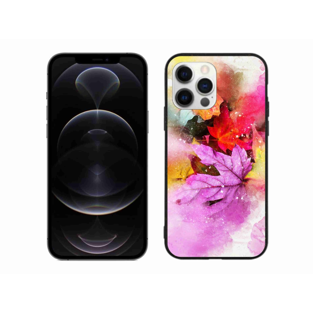 Gél borítás mmCase iPhone 12 Pro Max készülékhez - színes levelek