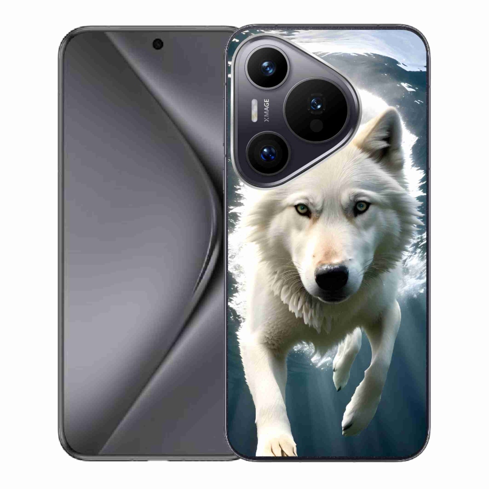 Zselés borítás mmCase a Huawei Pura 70 készülékhez - fehér farkas