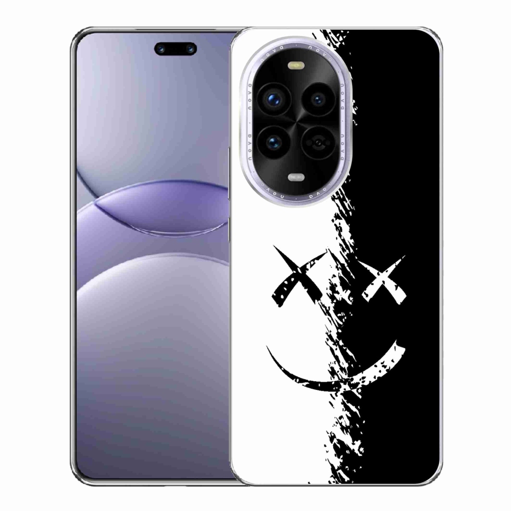 Gél borító mmCase a Huawei Nova 13 Pro 5G-n - fekete-fehér mosolygó