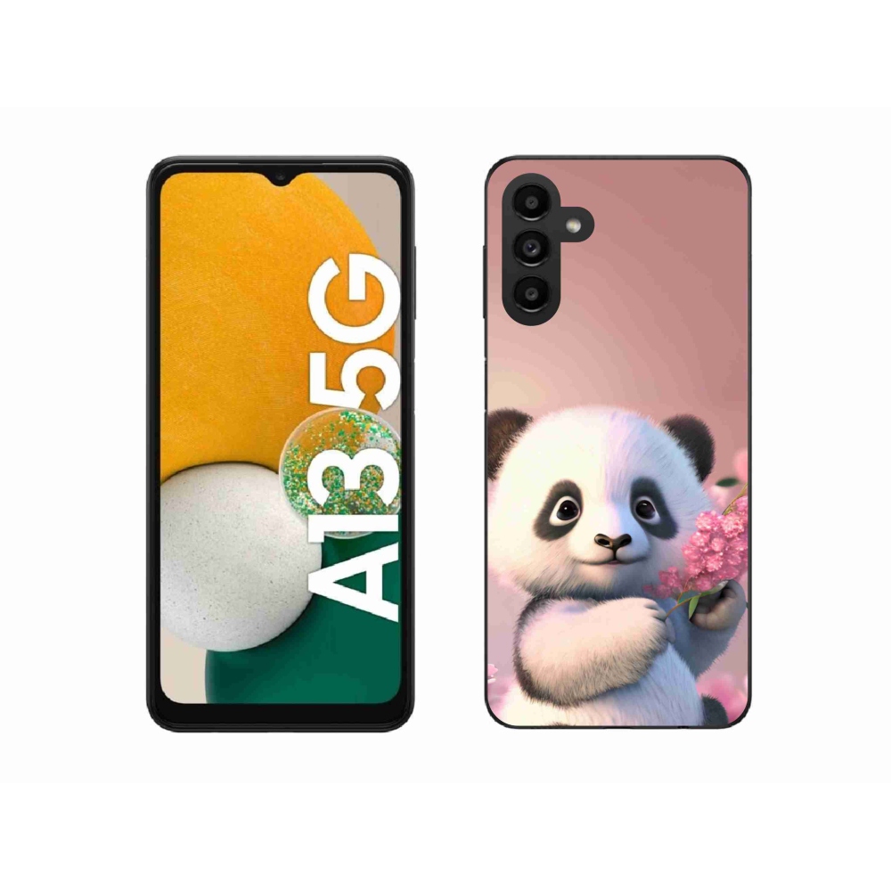 Gél borítás mmCase Samsung Galaxy A13 5G - aranyos panda