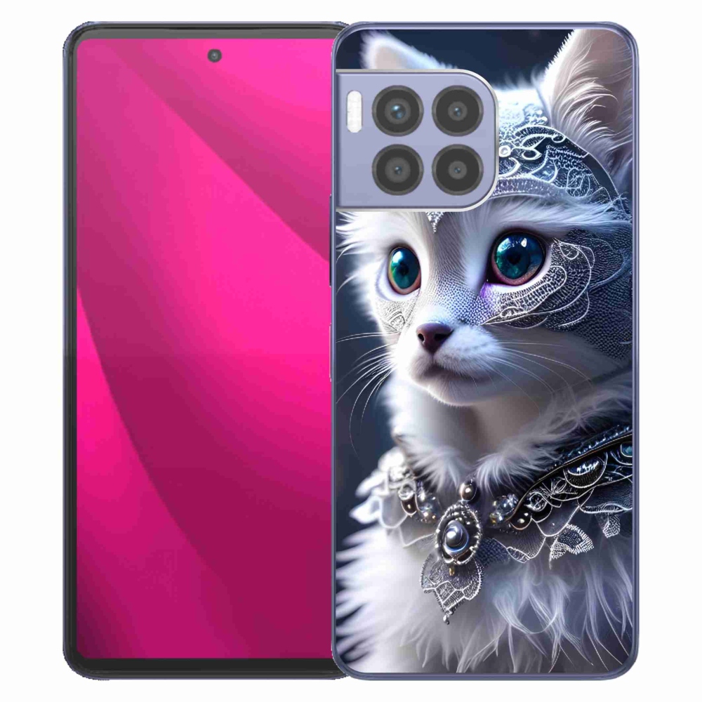 Zselés borítás mmCase a T-Mobile T Phone 2 Pro készülékhez - fehér macska