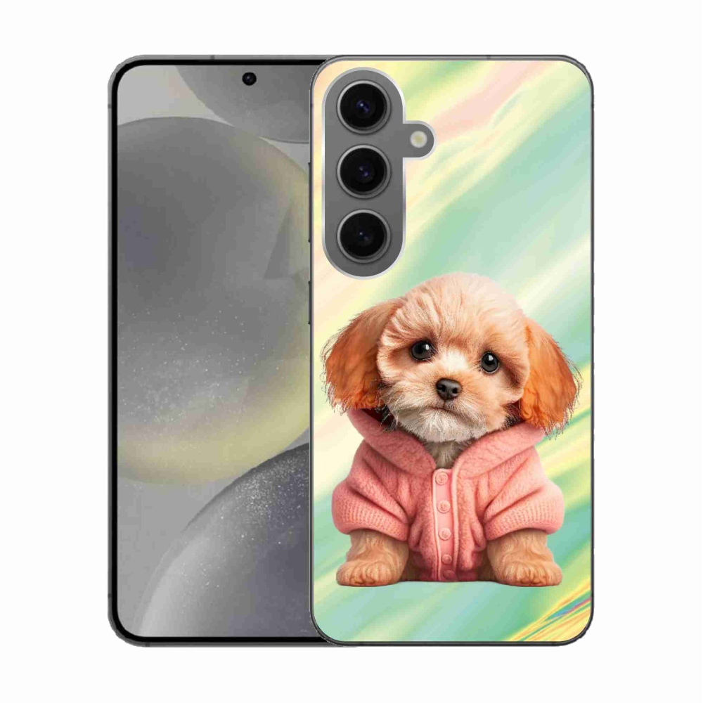 Gél borítás mmCase Samsung Galaxy S24 - pulóveres kiskutya Samsung Galaxy S24-hez