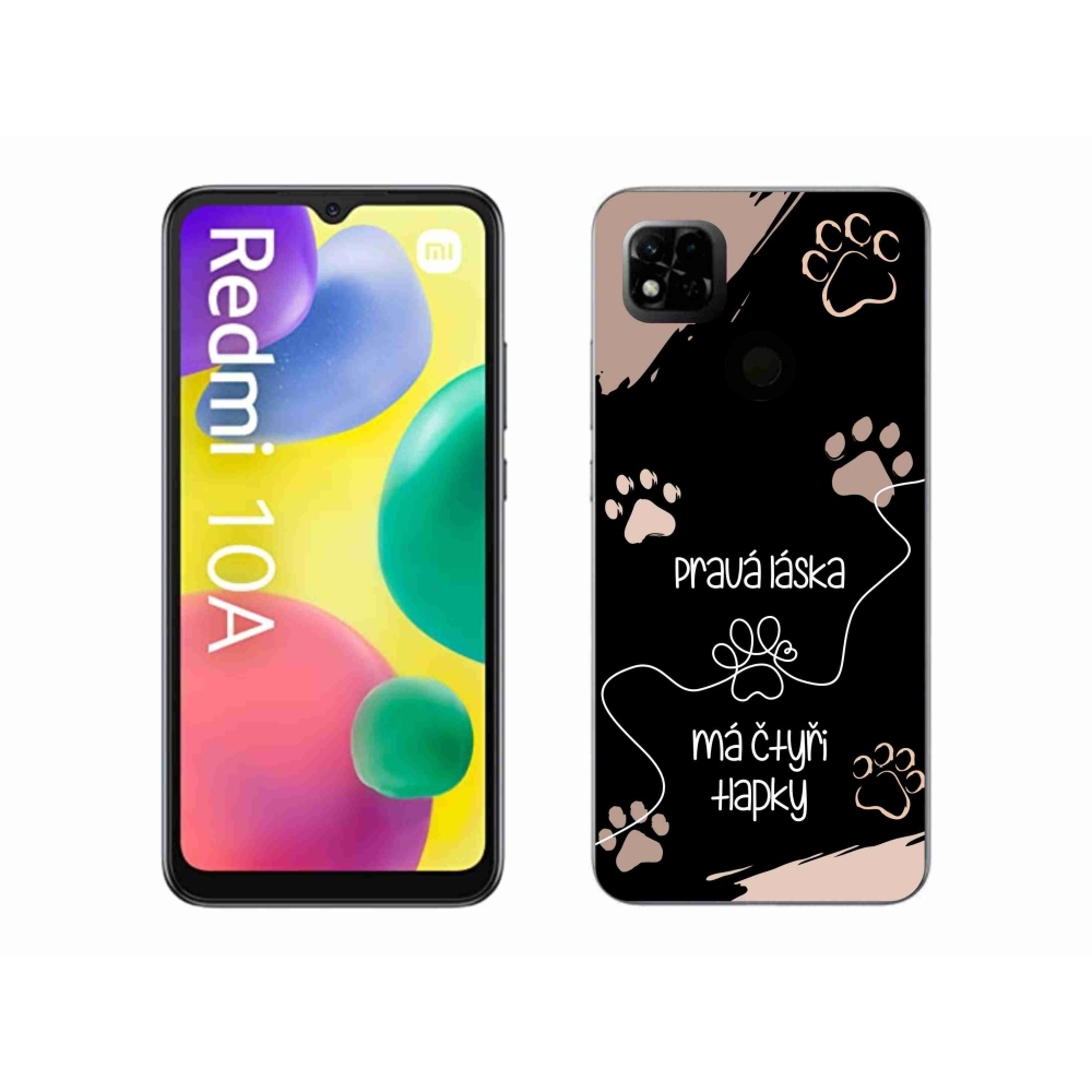 Gél borítás mmCase a Xiaomi Redmi 10A számára - kutya motívum 1 fekete háttér