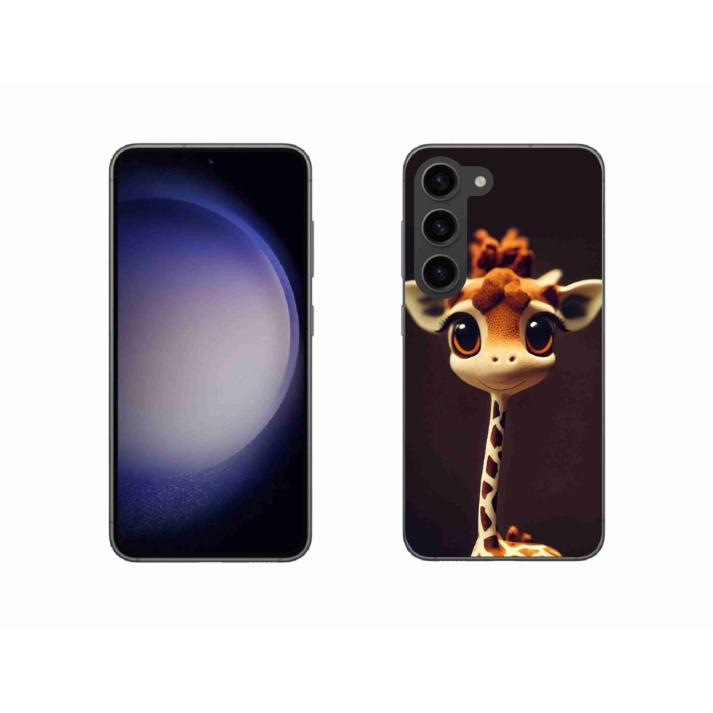 Zselés borítás mmCase Samsung Galaxy S23 5G - kis zsiráfhoz
