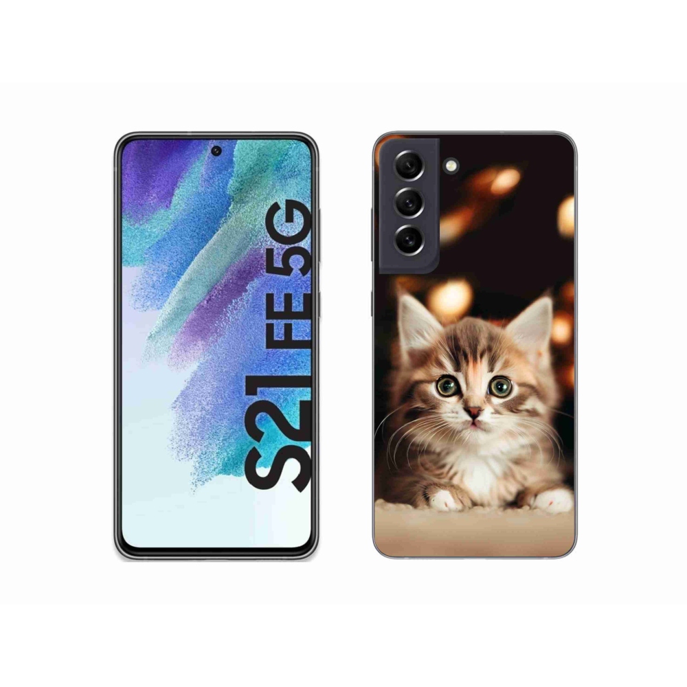 Gél borítás mmCase Samsung Galaxy S21 FE 5G - aranyos cica 2