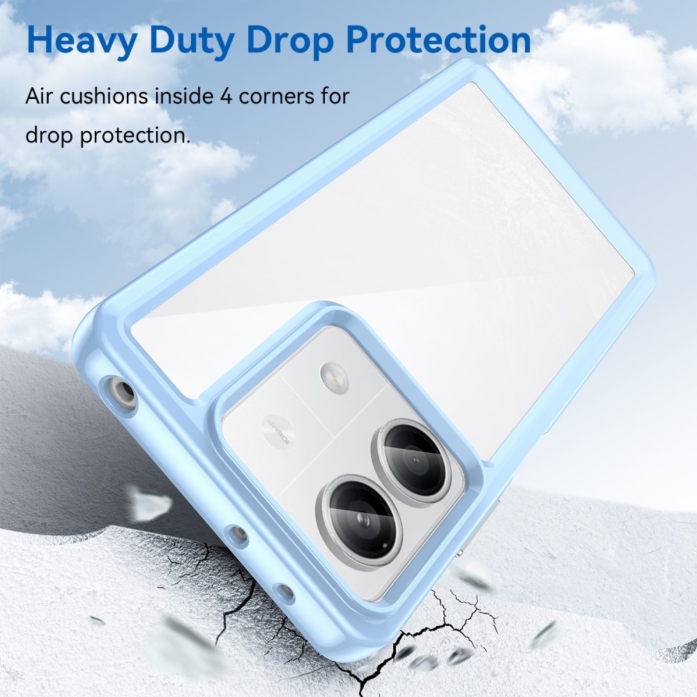 Gél tok fix hátlappal a Xiaomi Redmi Note 13 5G-re - kék