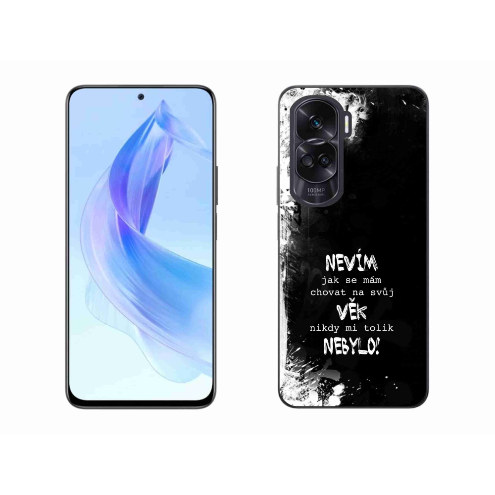 Gél borító mmCase a Honor 90 Lite készülékhez - vicces szöveg 14 fekete háttér