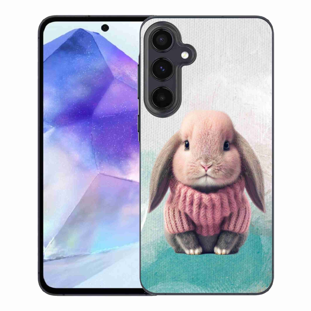 Zselés borítás mmCase Samsung Galaxy A55 5G - nyúl pulóverben