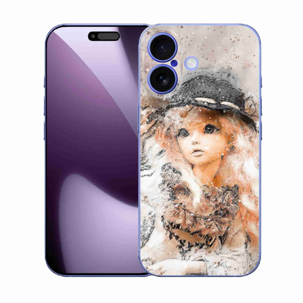 Zselés borítás mmCase iPhone 17 készülékhez - lány sapkával