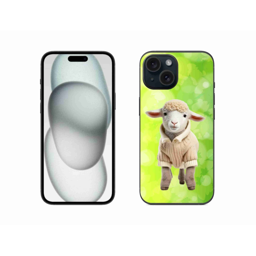 Zselés borítás mmCase iPhone 15 - bárány pulóverben