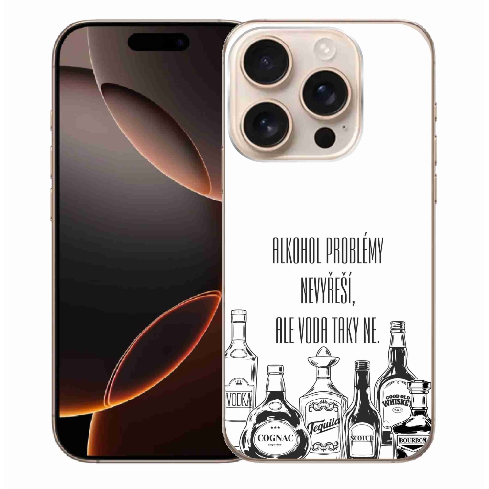 Gél borítás mmCase iPhone 16 Pro Max készülékhez - vicces szöveg fehér háttérrel