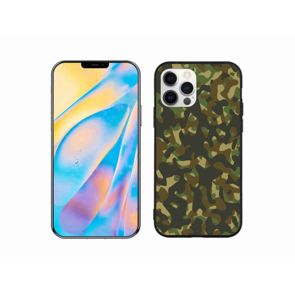 Zselés borítás mmCase iPhone 12 készülékhez - terepszínű minta 1