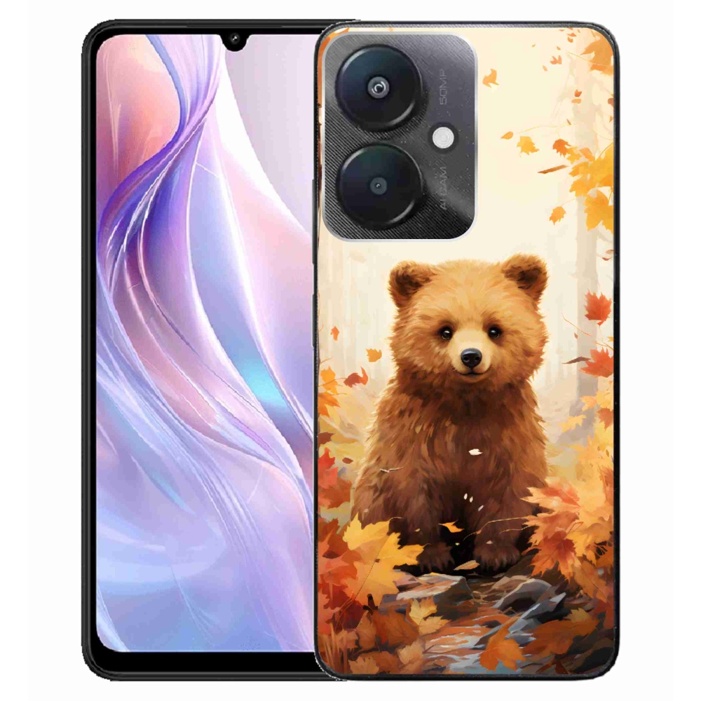 Gél borító mmCase a Xiaomi Redmi 13C 5G számára - medve az erdőben