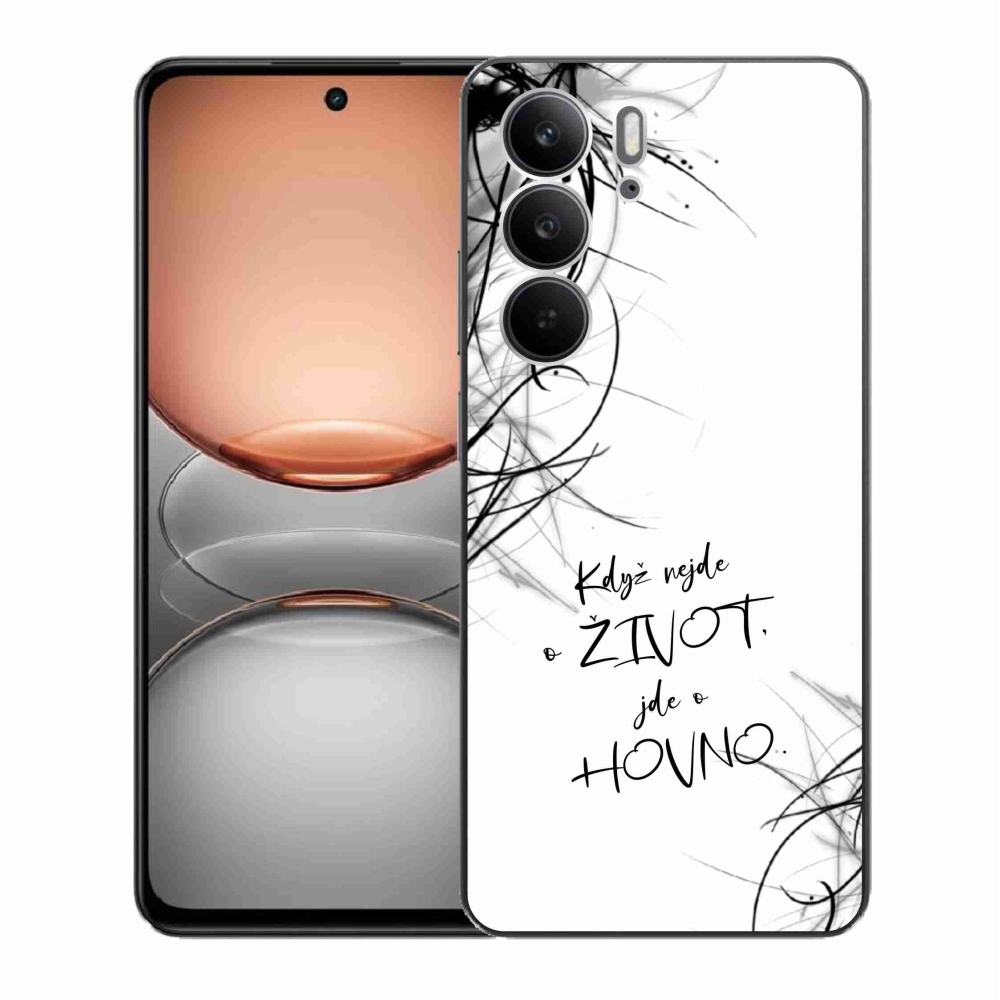 Zselés borító mmCase a Realme C75 készülékhez - vicces szöveg 16 fehér háttér