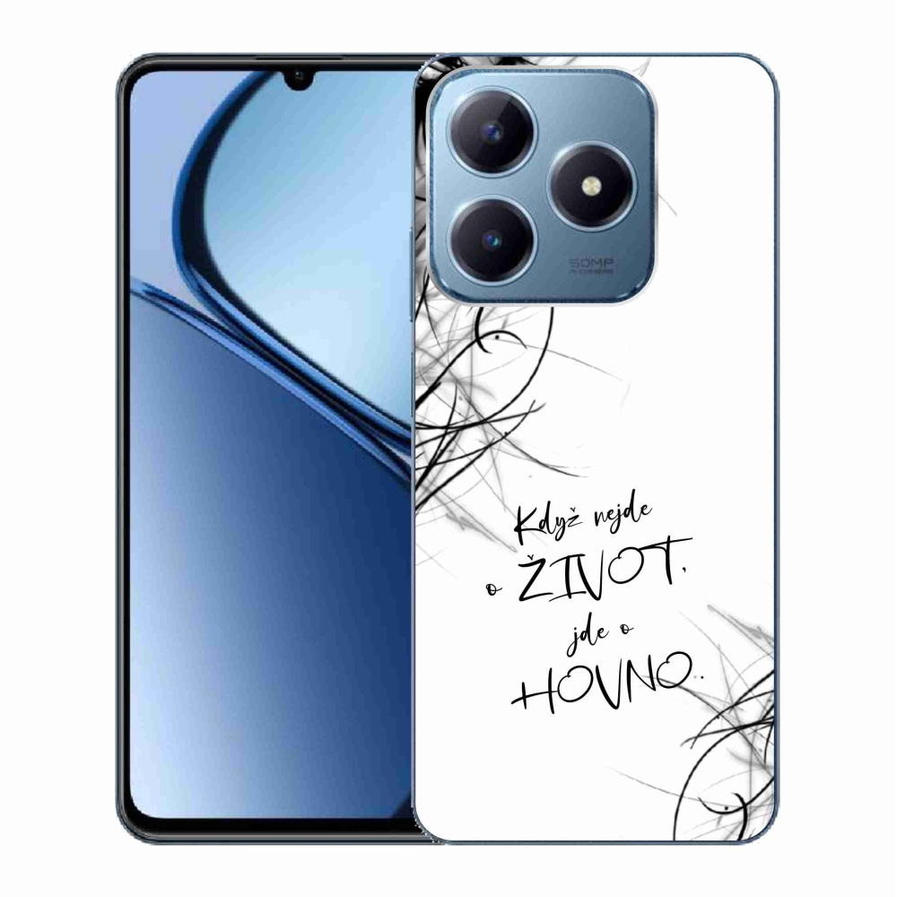 Gél borító mmCase a Realme C63 készülékhez - vicces szöveg 16 fehér háttér