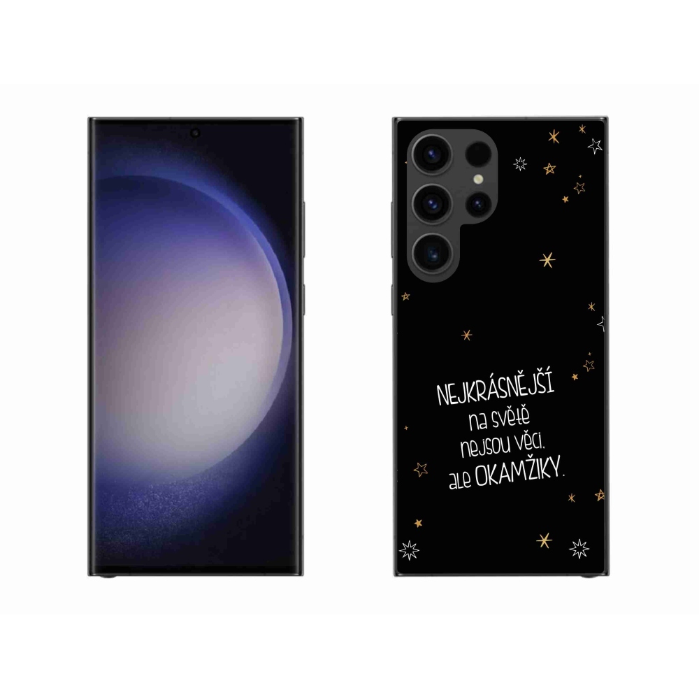 Gél borítás mmCase Samsung Galaxy S23 Ultra 5G - idézet 4 fekete háttér