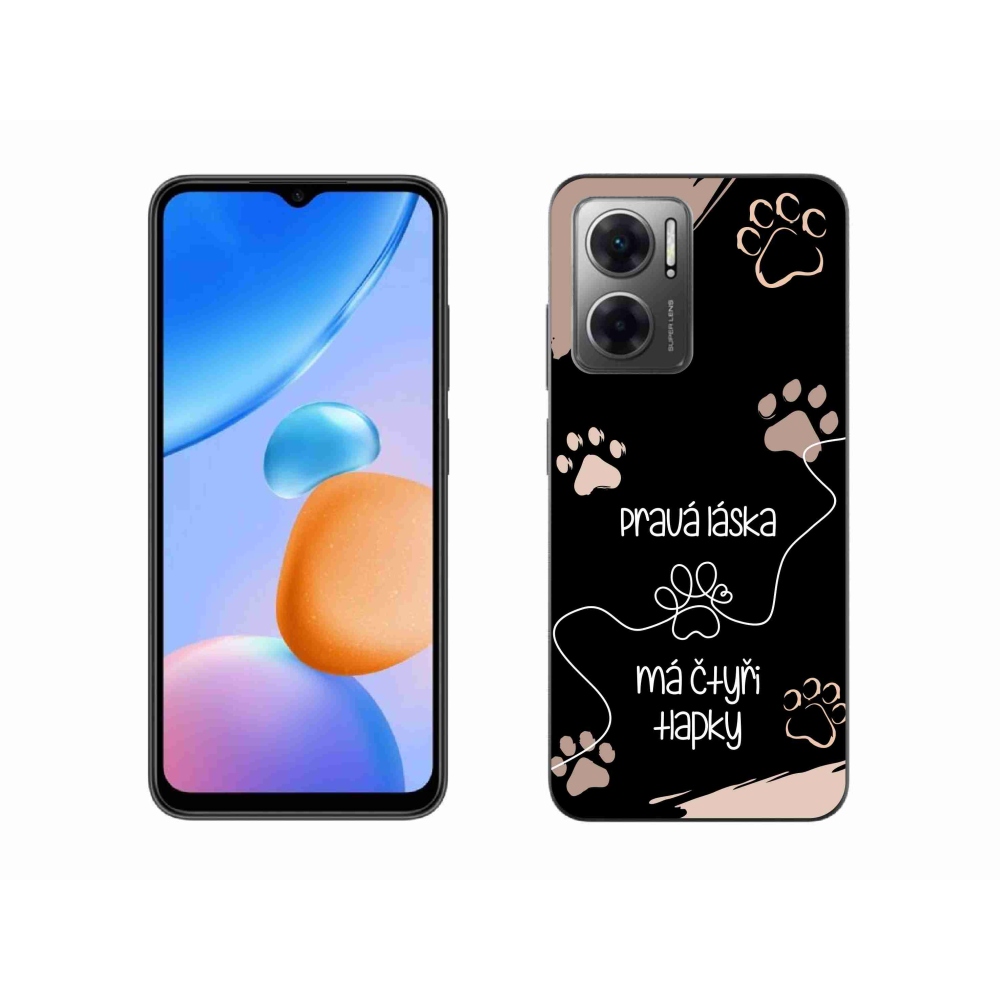 Gél borító mmCase a Xiaomi Redmi 10 5G készülékhez - kutya motívum 1 fekete háttér