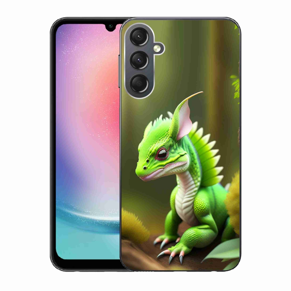 Zselés borítás mmCase Samsung Galaxy A24 készülékhez - zöld sárkány