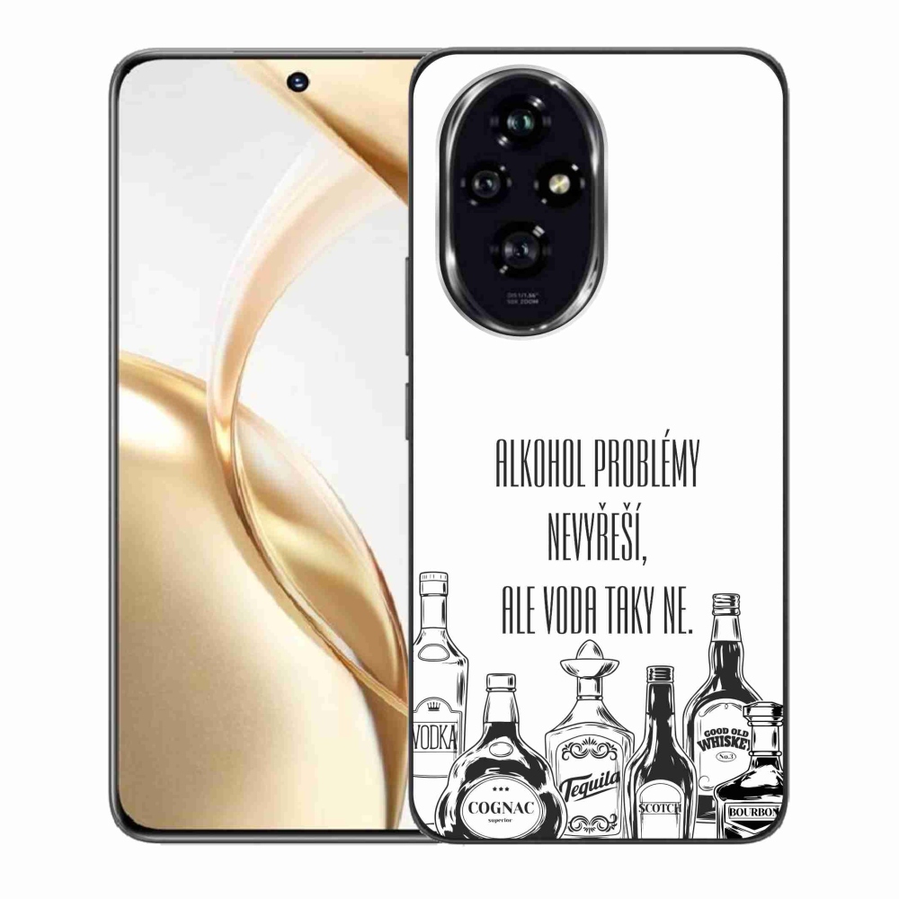 Gél borító mmCase a Honor 200 5G számára - vicces szöveg fehér háttérrel