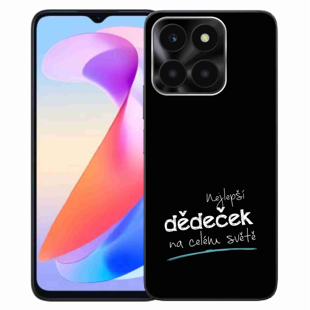 Gél borító mmCase a Honor X6a számára - a legjobb nagypapa 3 fekete háttérrel
