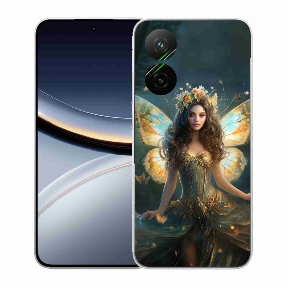 Gél borító mmCase a Xiaomi Poco F7 5G számára - pillangó nő