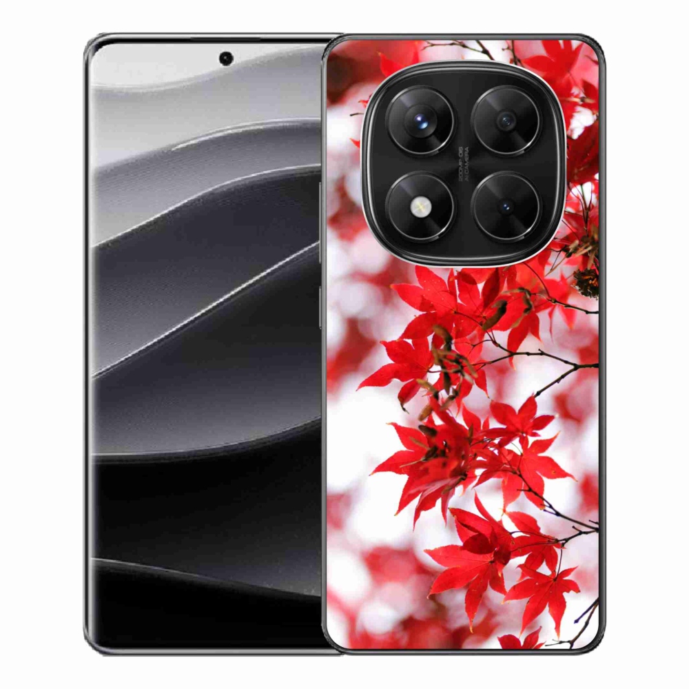 Gél borítás mmCase a Xiaomi Redmi Note 14 Pro 5G/Poco X7 5G számára - piros levelek
