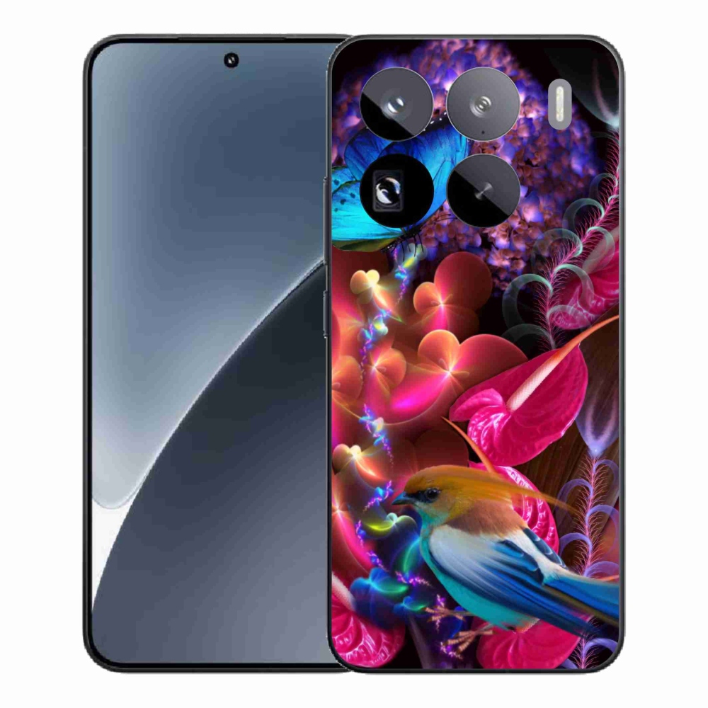 Gél borítás mmCase a Xiaomi 15 Pro-hoz - színes virágok