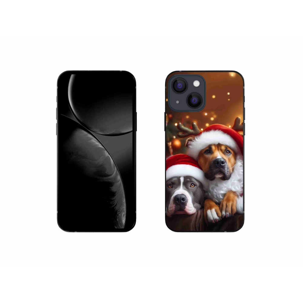 Gél borító mmCase iPhone 13 mini 5.4 - Karácsonyi kutyák