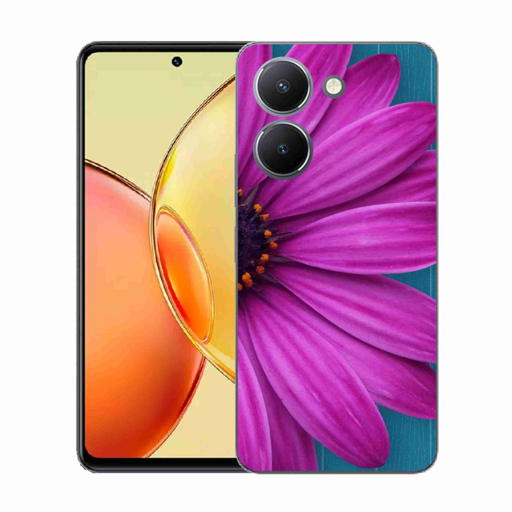 Zselés borító mmCase a Vivo Y36-hoz - lila margaréta