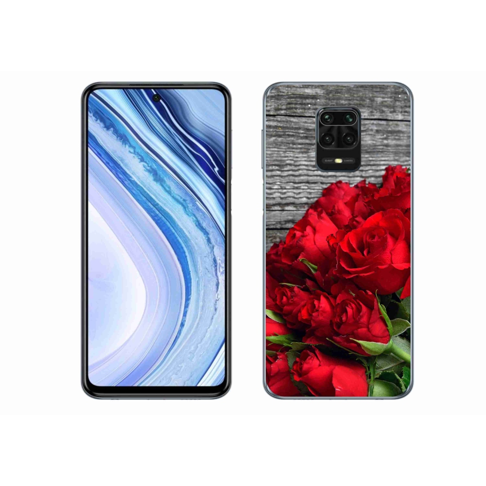 Gél borítás mmCase a Xiaomi Redmi Note 9S-hez - piros rózsa