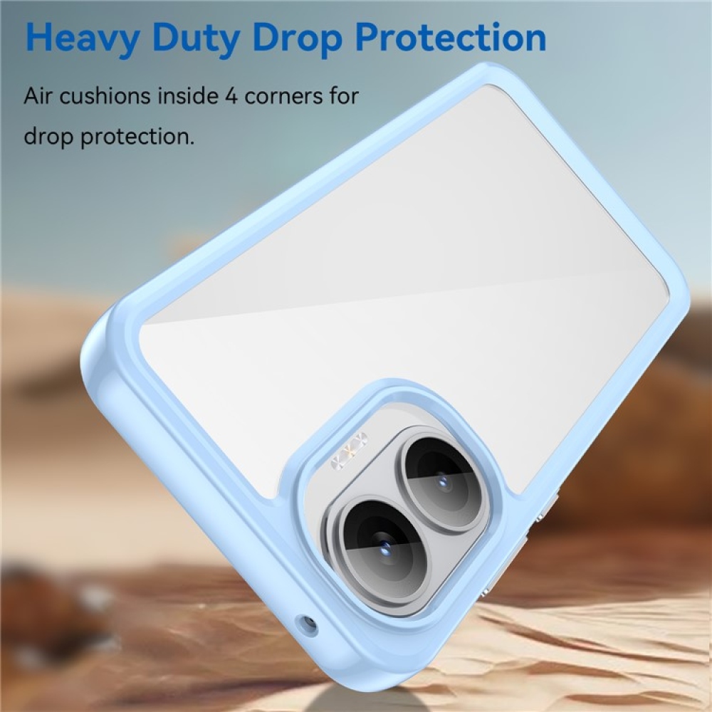 Gél tok fix hátlappal Xiaomi Poco F7 5G-hez - kék