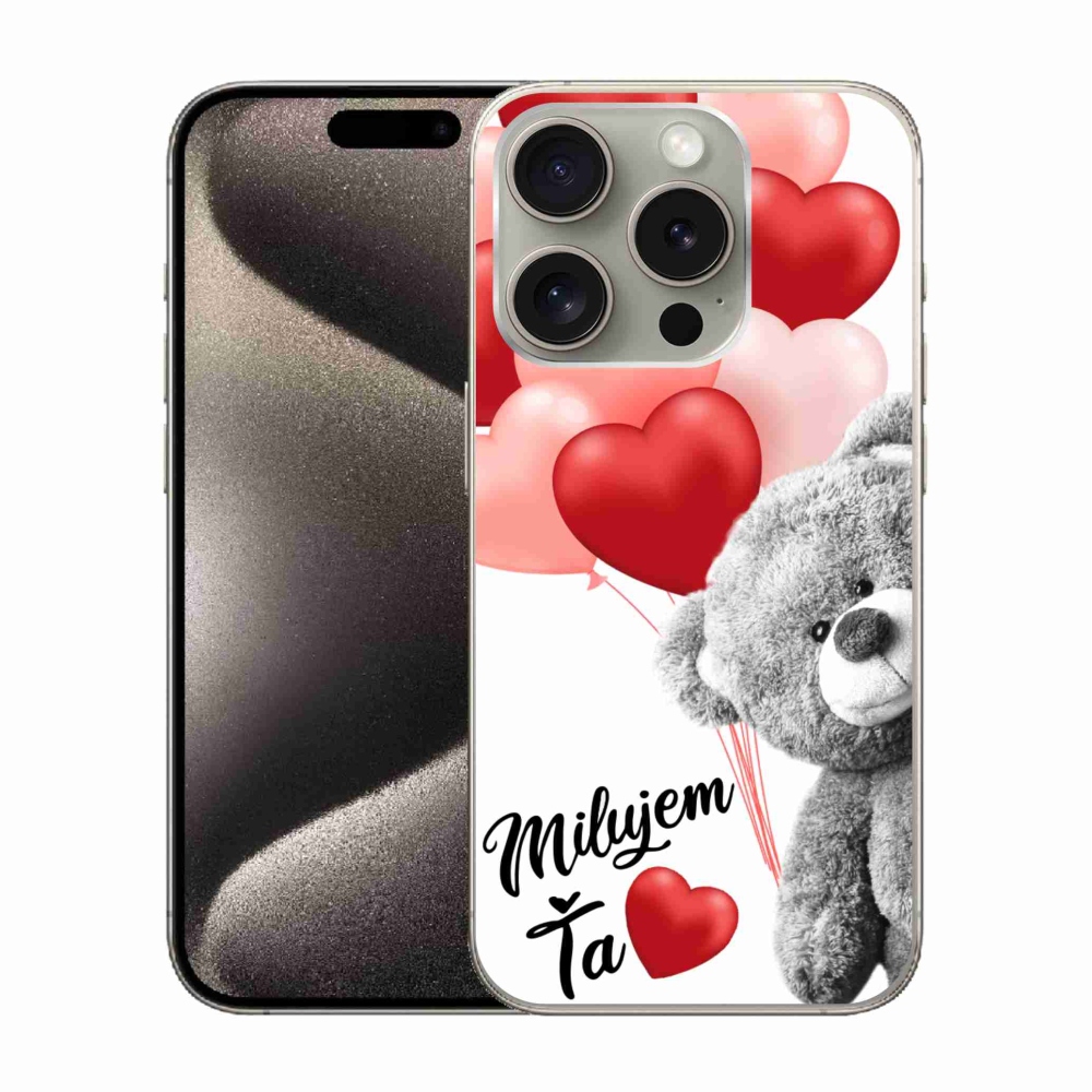 Gél tok mmCase iPhone 15 Pro készülékhez - I love you en