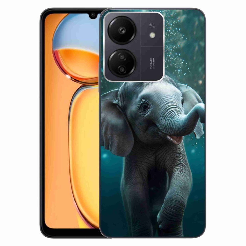 Gél borítás mmCase a Xiaomi Poco C65/Redmi 13C - elefánt a víz alatt