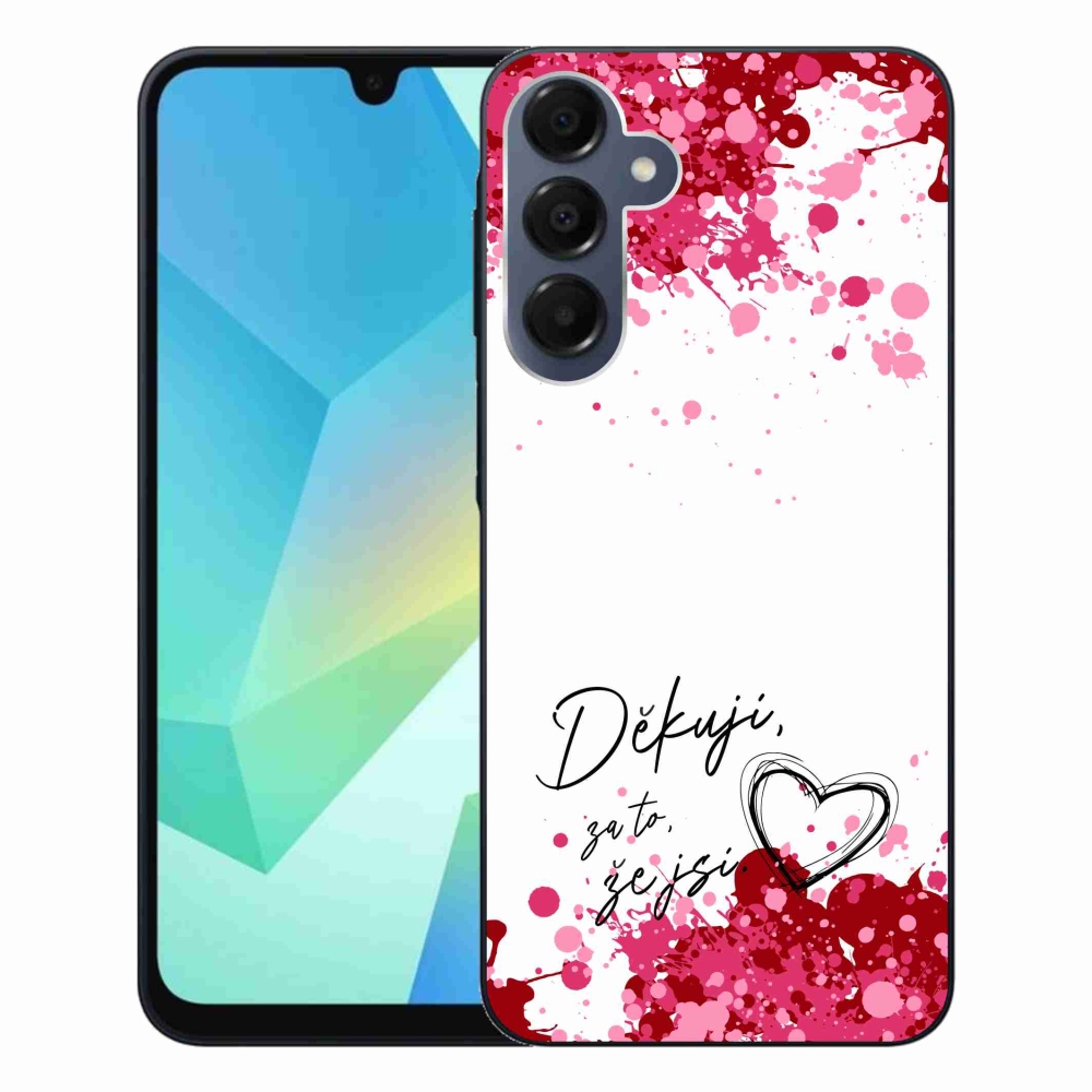 Gél borító mmCase Samsung Galaxy A16 4G/5G - szerelem szöveg 2 fehér háttér